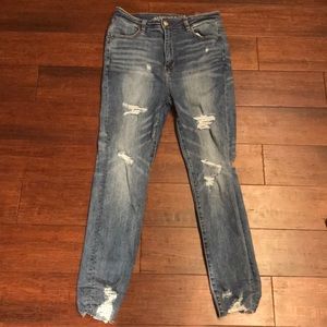 American Eagle Medium Wash Ripped Jeans